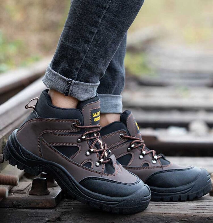 Microfiber Leather Safety Shoes