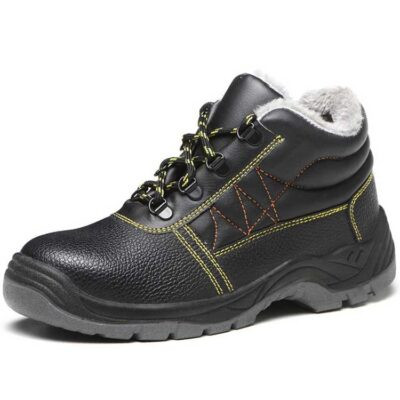 embossed leather safety shoes