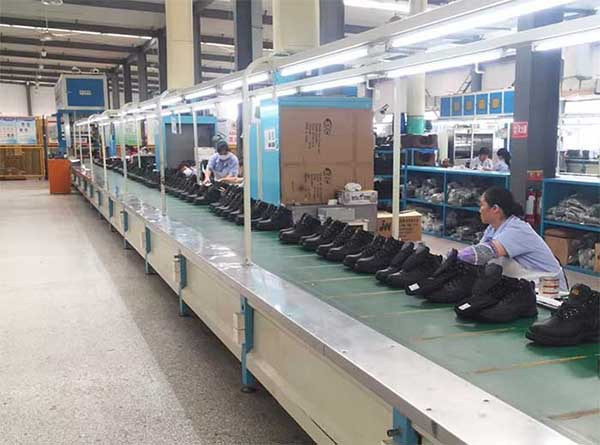 honggu safety footwear rubber cement soles line