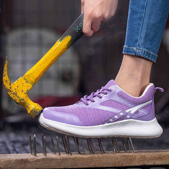 lightweight Breathable Women's Steel Toe Shoes